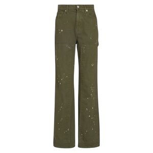 VERONICA BEARD 27 Dylan High-Rise Splattered Paint Straight Jeans Women’s